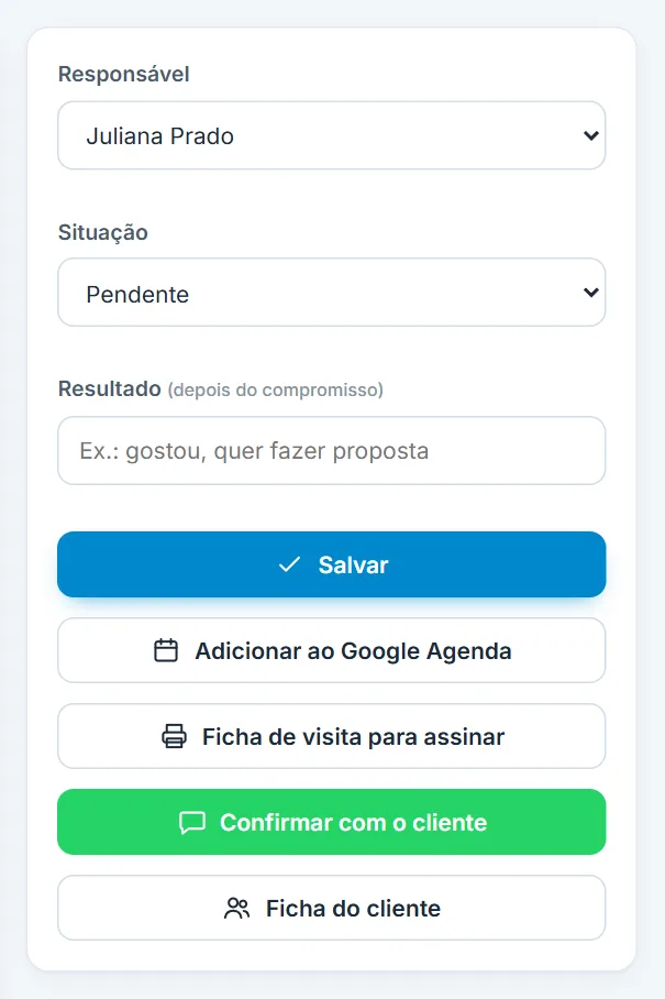 Botões do compromisso, lado direito