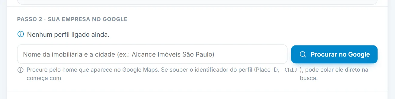 Passo 2: sua empresa no Google