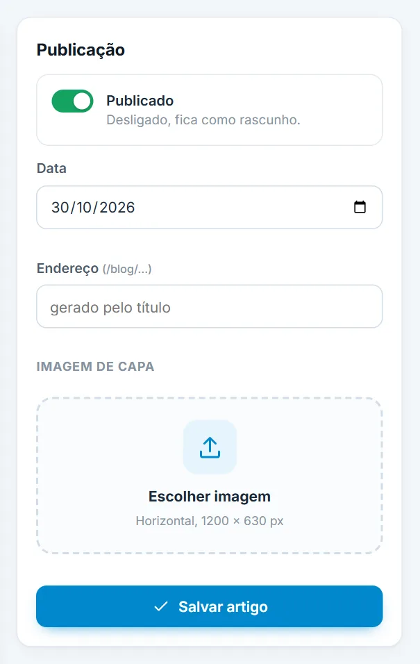 Quadro Publicação