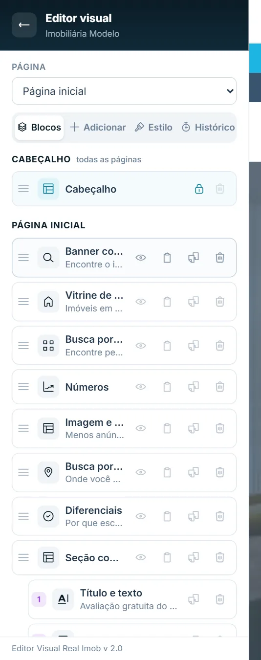 Olho e lixeira na linha do bloco