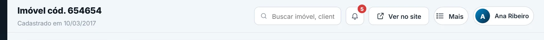 Onde ficam o botão Mais e o Ver no site