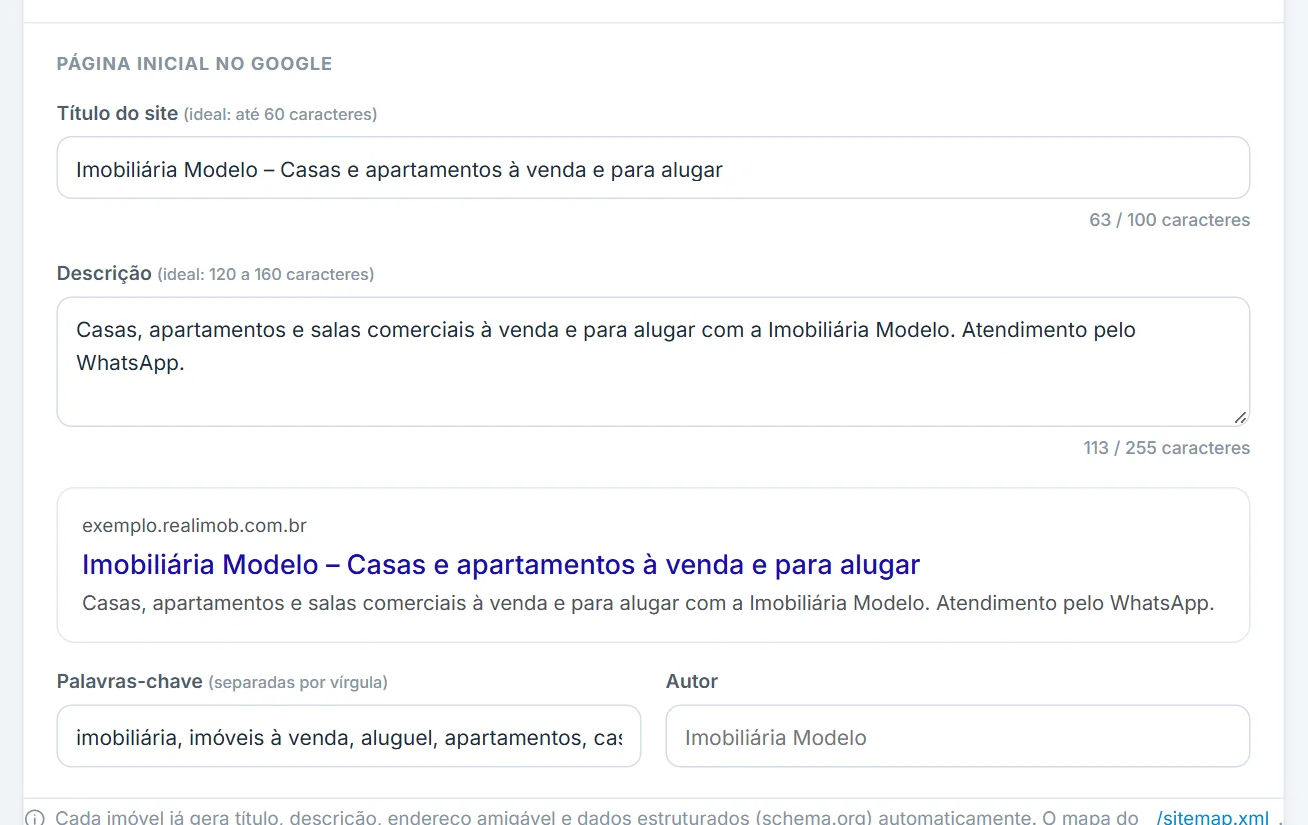 Prévia no Google e dicas
