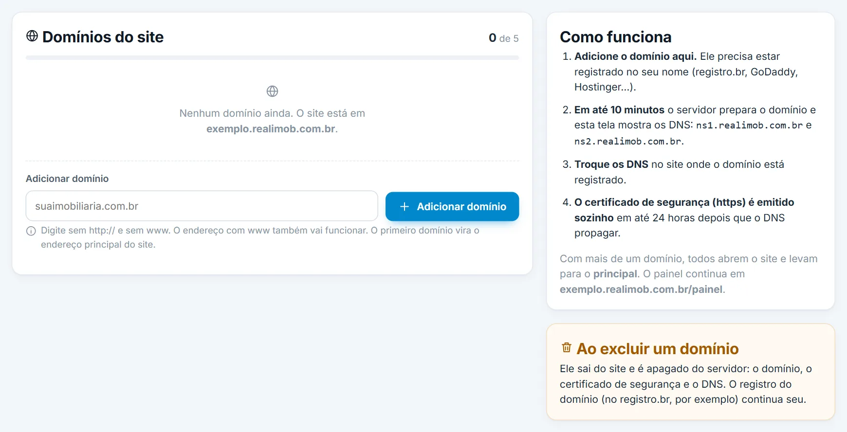 Onde ver o que o DNS mostra hoje