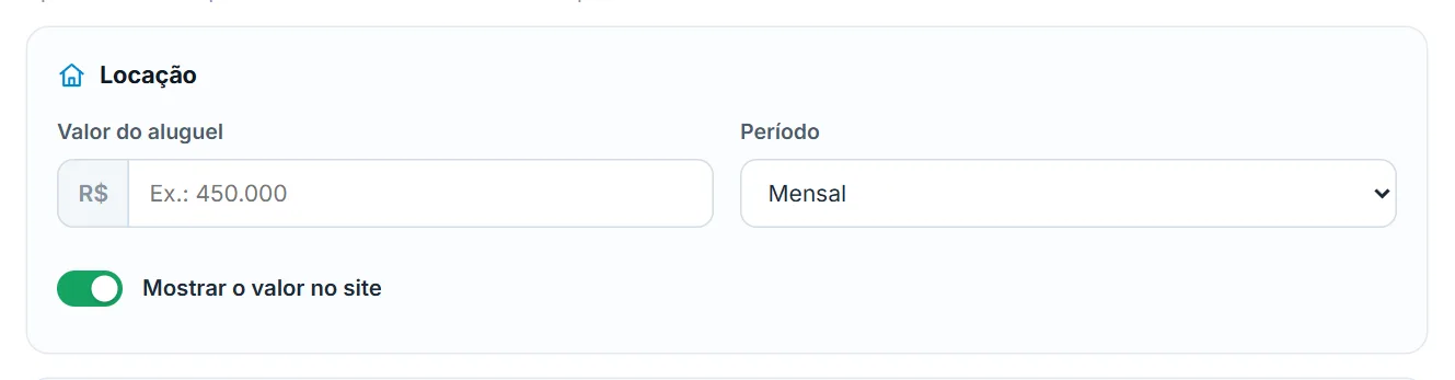 Bloco Locação
